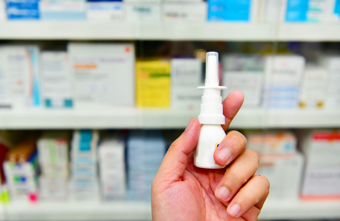 closeup of nasal spray